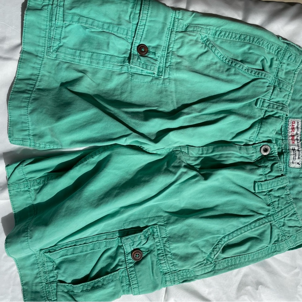 American Eagle Outfitters Teal Cargo Shorts